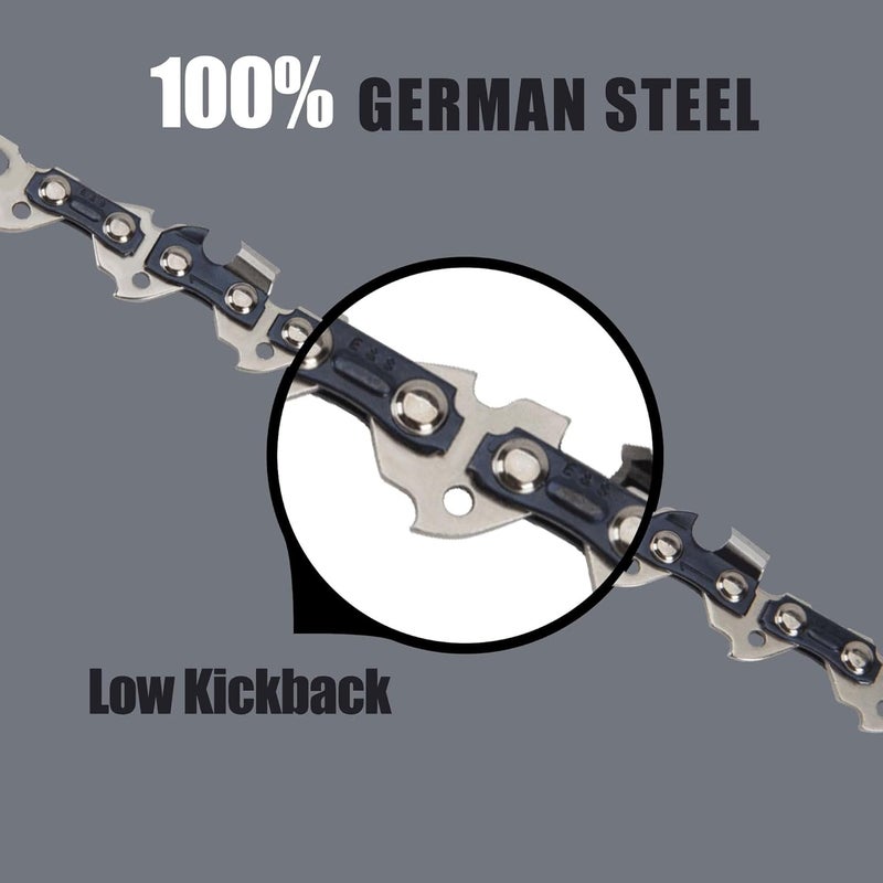 ES 3 Pack 16 Inch Chainsaw Chain 3/8" LP Pitch .050" Gauge 56 Drive Links Semi-Chisel Chain Saw Chains for Husqvarna, Poulan, Craftsman, Greenworks and More Chainsaw Brands - Image 5